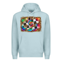 Blue Mist race leopard and tie dye background Premium Hoodie - HRA Design Shop
