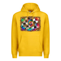 Lemon race leopard and tie dye background Premium Hoodie - HRA Design Shop