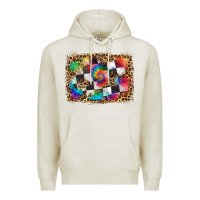 Oatmeal Heather race leopard and tie dye background Premium Hoodie - HRA Design Shop