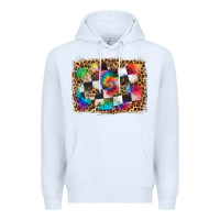White race leopard and tie dye background Premium Hoodie - HRA Design Shop