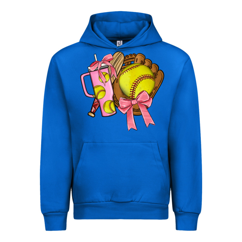 Softball Coquette Bow Urban Hoodie by JahusDesignShop | Teevron