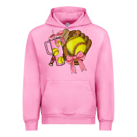 Fuchsia Pink softball coquette bow Urban Hoodie - JahusDesignShop