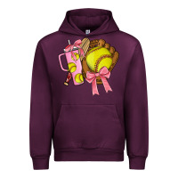 Mauve Wine softball coquette bow Urban Hoodie - JahusDesignShop