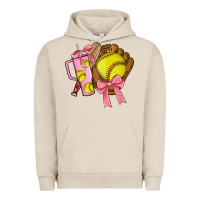 Pigment French Oak softball coquette bow Urban Hoodie - JahusDesignShop