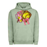 Pigment Oil Green softball coquette bow Urban Hoodie - JahusDesignShop
