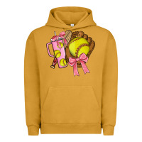Pigment Peanut Butter softball coquette bow Urban Hoodie - JahusDesignShop