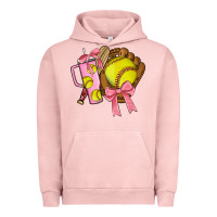 Pigment Salmon softball coquette bow Urban Hoodie - JahusDesignShop