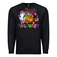 Black Happy Halloween Premium Sweatshirt - RanaPortraitStore