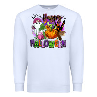 White Happy Halloween Premium Sweatshirt - RanaPortraitStore