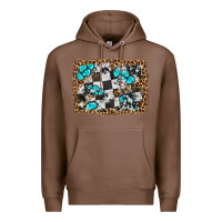 Chestnut race leopard and gemstone background Premium Hoodie - HRA Design Shop