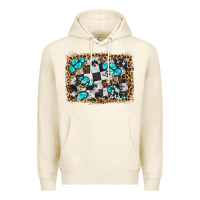 Tofu race leopard and gemstone background Premium Hoodie - HRA Design Shop