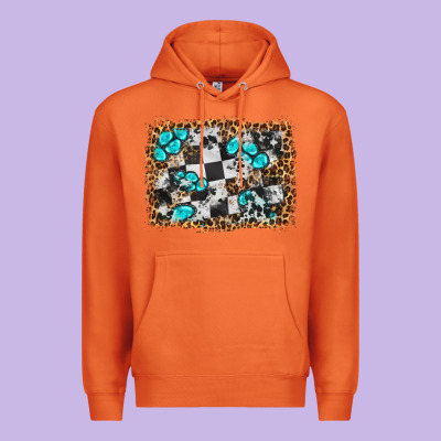 Race Leopard And Gemstone Background Premium Hoodie Designed By Hra Design Shop