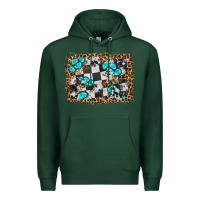 Sports Green race leopard and gemstone background Premium Hoodie - HRA Design Shop