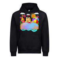 Black custom name summer beach toys Urban Hoodie - JahusDesignShop