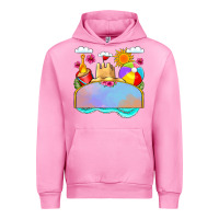 Fuchsia Pink custom name summer beach toys Urban Hoodie - JahusDesignShop