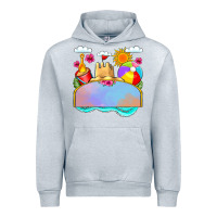 Heather Grey custom name summer beach toys Urban Hoodie - JahusDesignShop