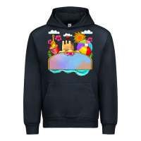 Navy custom name summer beach toys Urban Hoodie - JahusDesignShop
