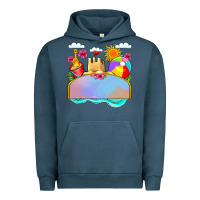 Pigment Midnight Navy custom name summer beach toys Urban Hoodie - JahusDesignShop