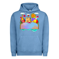 Pigment Pebble Blue custom name summer beach toys Urban Hoodie - JahusDesignShop