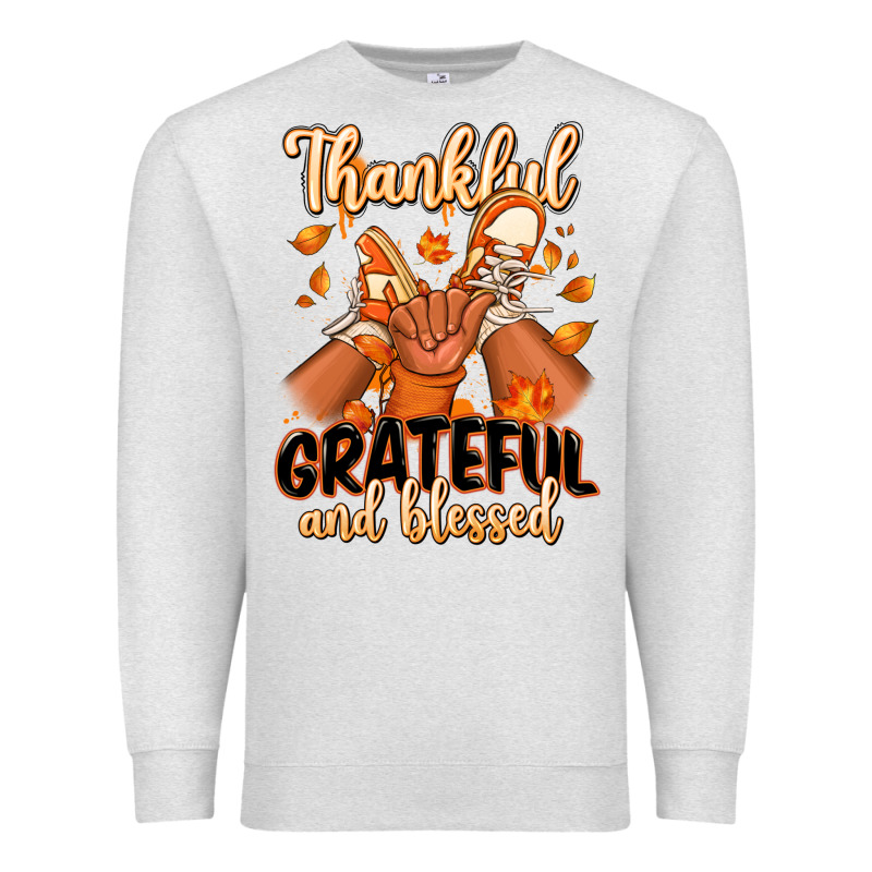 Thankful Grateful And Blessed Black Boy Sneakers Premium Sweatshirt by RanaPortraitStore | Teevron