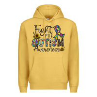Antique Gold fight for autism awareness Premium Hoodie - CowhideDigitalArt