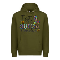 Army Green fight for autism awareness Premium Hoodie - CowhideDigitalArt