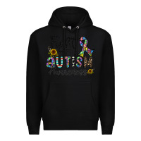 Black fight for autism awareness Premium Hoodie - CowhideDigitalArt