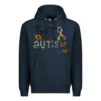 Navy fight for autism awareness Premium Hoodie - CowhideDigitalArt