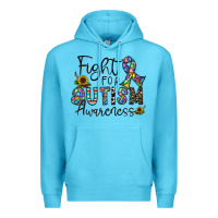 Ocean Blue fight for autism awareness Premium Hoodie - CowhideDigitalArt