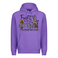 Purple fight for autism awareness Premium Hoodie - CowhideDigitalArt