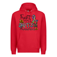 Red fight for autism awareness Premium Hoodie - CowhideDigitalArt