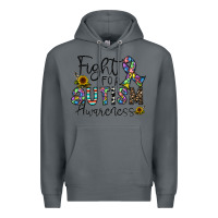 Rock fight for autism awareness Premium Hoodie - CowhideDigitalArt