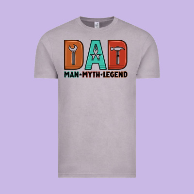 Dad Man Myth Legend Vintage Tee Designed By Artiststas
