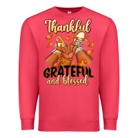 Cardinal Thankful grateful and Blessed black baby girl Premium Sweatshirt - RanaPortraitStore