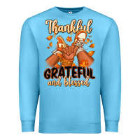 Ocean Blue Thankful grateful and Blessed black baby girl Premium Sweatshirt - RanaPortraitStore