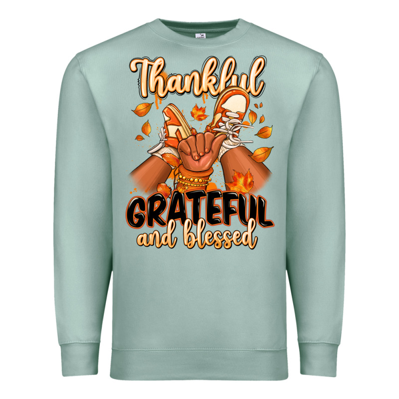 Thankful Grateful And Blessed Black Baby Girl Premium Sweatshirt by RanaPortraitStore | Teevron