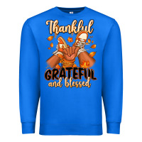 True Royal Thankful grateful and Blessed black baby girl Premium Sweatshirt - RanaPortraitStore