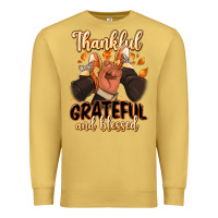Antique Gold Thankful grateful and Blessed black man sneakers Premium Sweatshirt - RanaPortraitStore
