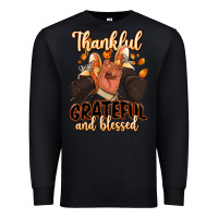 Black Thankful grateful and Blessed black man sneakers Premium Sweatshirt - RanaPortraitStore