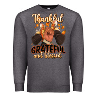 Charcoal Heather Thankful grateful and Blessed black man sneakers Premium Sweatshirt - RanaPortraitStore