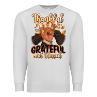 Dove Grey Thankful grateful and Blessed black man sneakers Premium Sweatshirt - RanaPortraitStore