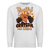 Oatmeal Heather Thankful grateful and Blessed black man sneakers Premium Sweatshirt - RanaPortraitStore