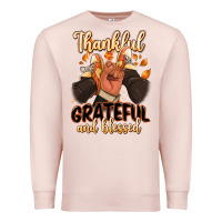 Pale Pink Thankful grateful and Blessed black man sneakers Premium Sweatshirt - RanaPortraitStore