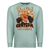 Seafoam Thankful grateful and Blessed black man sneakers Premium Sweatshirt - RanaPortraitStore
