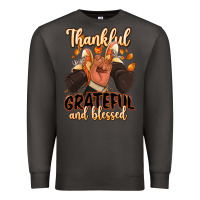 Smoke Thankful grateful and Blessed black man sneakers Premium Sweatshirt - RanaPortraitStore
