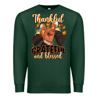 Sports Green Thankful grateful and Blessed black man sneakers Premium Sweatshirt - RanaPortraitStore