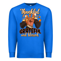 True Royal Thankful grateful and Blessed black man sneakers Premium Sweatshirt - RanaPortraitStore