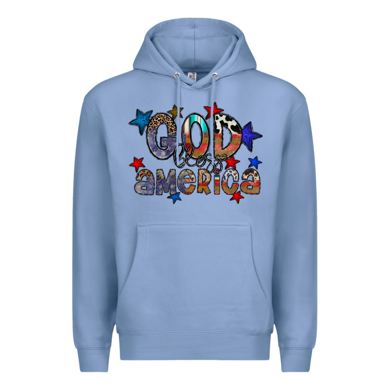 God Bless America Premium Hoodie by CowhideDigitalArt | Teevron
