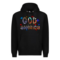 Black god bless america Premium Hoodie - CowhideDigitalArt