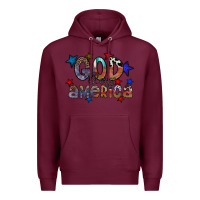 Burgundy god bless america Premium Hoodie - CowhideDigitalArt